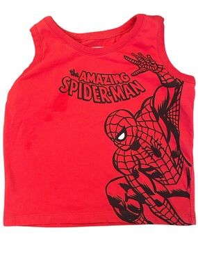 Marvel The Amazing Spider-Man Toddler Boys Red Sleeveless Tank Top Size 2T